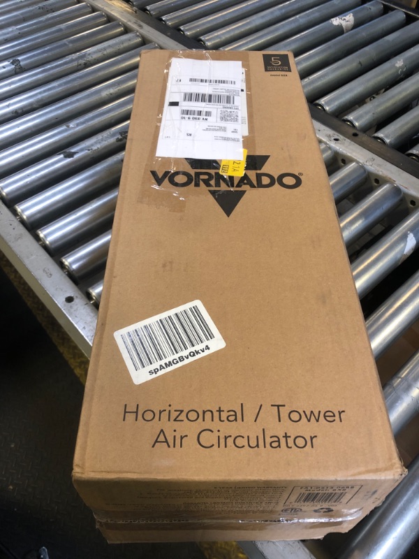 Photo 1 of Vornado BXR Horizontal and Tower Fan, Multi-Position and Multidirectional High Velocity Fan, Pivoting Carry Handles, 20 Inch, Directs Cool Air Upward, Powerful Cooling, 3 Speed Settings, Black