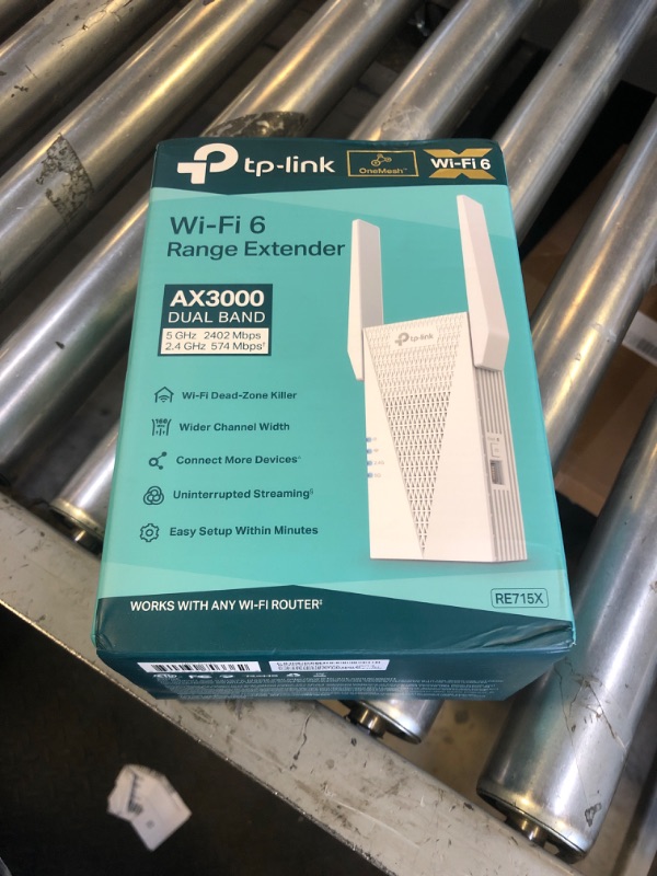 Photo 1 of TP-Link AX3000 WiFi 6 Range Extender | PCMag Editor's Choice | Dual-Band Wireless Repeater w/Ethernet Port | Up to 2400 Sq. Ft., 64 Devices | Internet Signal Booster | APP Setup | EasyMesh (RE715X)