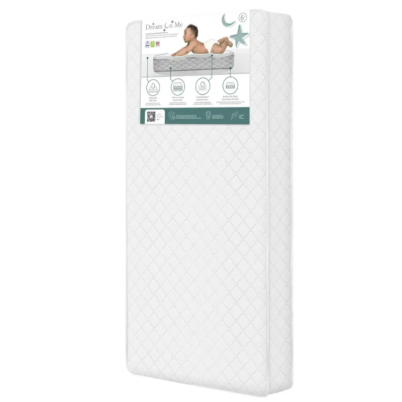 Photo 1 of Dream On Me Snug Support Crib and Toddler Mattress, White
