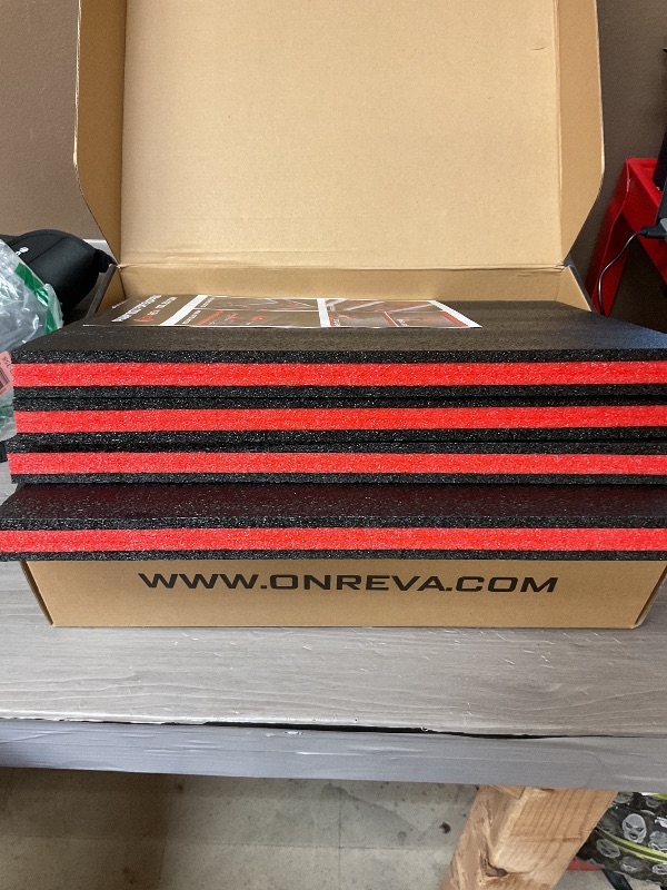Photo 1 of ONREVA Tool Box Foam, 4Pack 16x12x1 inch, Foam Inserts for Cases, Polyethylene Storage Sheets for Toolbox Hard Case, Tool Shadow Insert, Kaizen Organizer Sheet