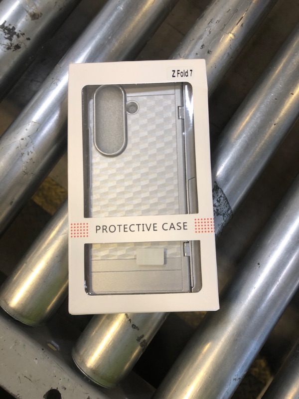 Photo 1 of BUSCBEAR Magnetic for Samsung Galaxy Z Fold 7 Case,[Built-in Screen Protector] [Hinge Protection] [Kickstand][Compatible with MagSafe] Full Body Protective Phone Case for Galaxy Z Fold 7 Silver