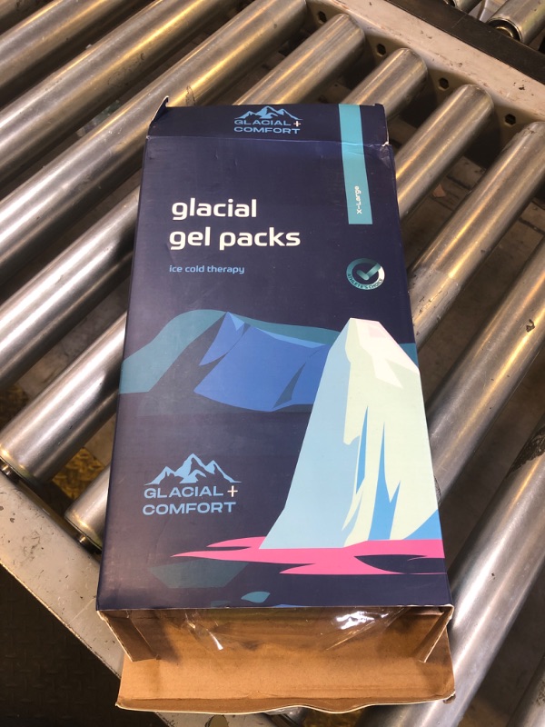 Photo 1 of Glacial Comfort Gel Large Ice Pack for Injuries Reusable - (21" x 13") Cold Pads for Back Pain, Hip, Knee, Shoulder, Muscle Strains, Migraine & Postpartum Recovery, Flex Technology - Compression Pad.