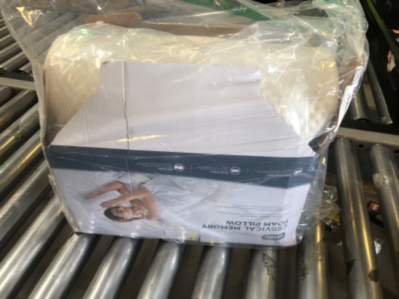 Photo 1 of Osteo Cervical Pillow for Neck Pain Relief, Hollow Design Odorless Memory Foam Pillows with Cooling Case, Adjustable Orthopedic Bed Pillow for Sleeping, Support for Side Back Sleepers