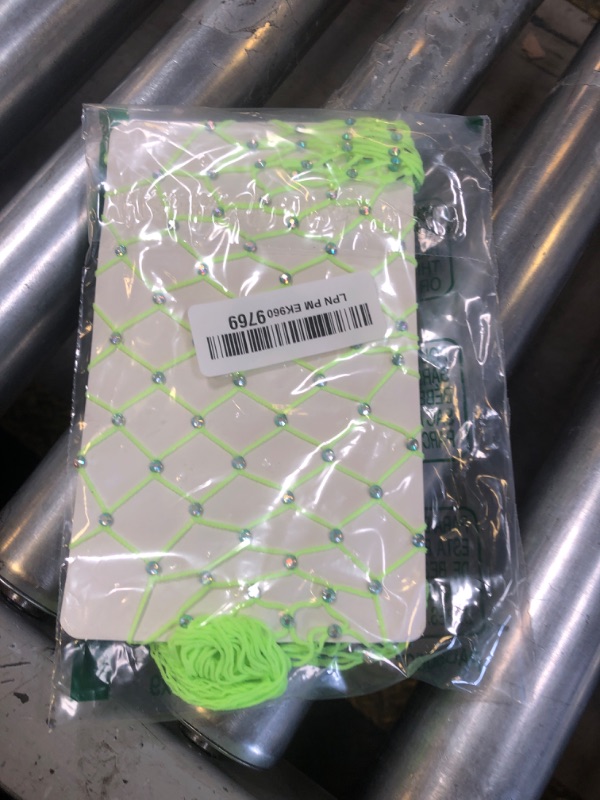 Photo 1 of Violet Mist Neon Green Sparkly Thigh High Stockings for Women Sparkly Rhinestone Fishnets Sexy Solid Color Sparkle Thigh High Socks Jeweled Fishnet Elastic Stockings Glitter Fish Net Tights Pantyhose