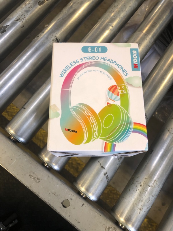 Photo 1 of MIDOLA Kids Headphones Bluetooth 5.4 Wireless 68H Play Time Volume Limit 85/94dB Over-Ear Foldable Headset,Type-C Fast Charging,with Wired Aux Mic for Toddler Child Pad Tablet Blue