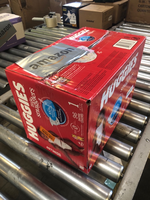 Photo 1 of Huggies Size 1 Diapers, Little Snugglers Baby Diapers, Size 1 (8-14 lbs), 96 Count, Packaging May Vary