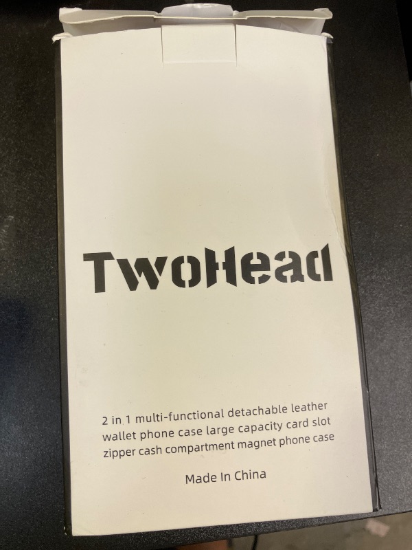 Photo 1 of TwoHead Designed for iPhone 14 Wallet Case with Card Holder, Detachable Magnetic Phone Case PU Leather Wallet for Women/Men, with Wrist Strap (Black)