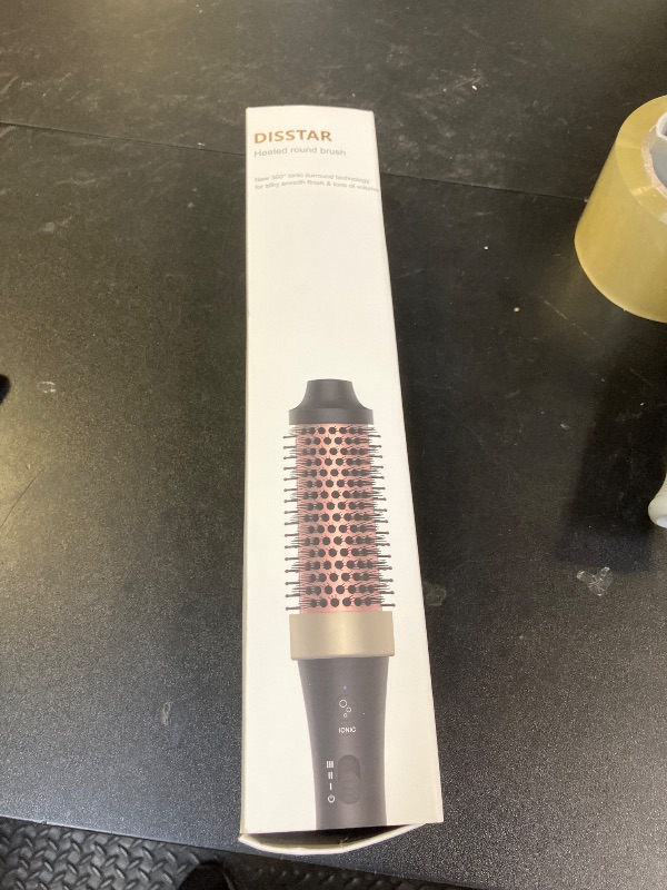 Photo 1 of Ionic Thermal Brush Blowout Hot Brush 1.5 Inch Heat Hair Curling Brush 30s Fast Heated Round Brush Hair Styling Brush Dual Voltage Hot Curling Iron Brush for Easy Blowouts Styling