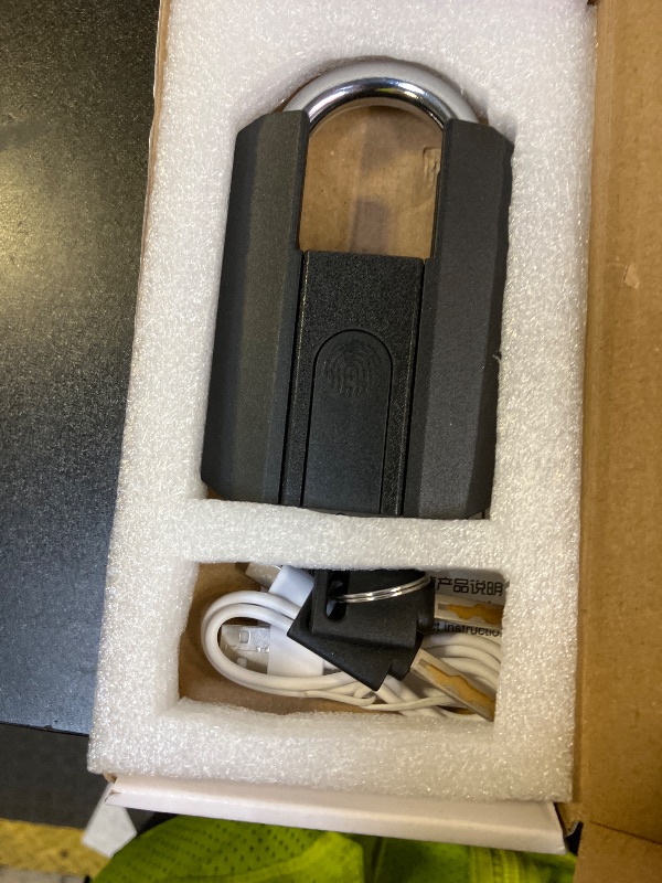 Photo 1 of NexusLab Heavy Duty Smart Padlock with Key-Fingerprint & App, Rechargeable, 1-Year Standby(500mAh), IP67 Waterproof, 50 Fingerprints,Ideal for Fence, Locker, Shed, Pool, Gate & Warehouse Security