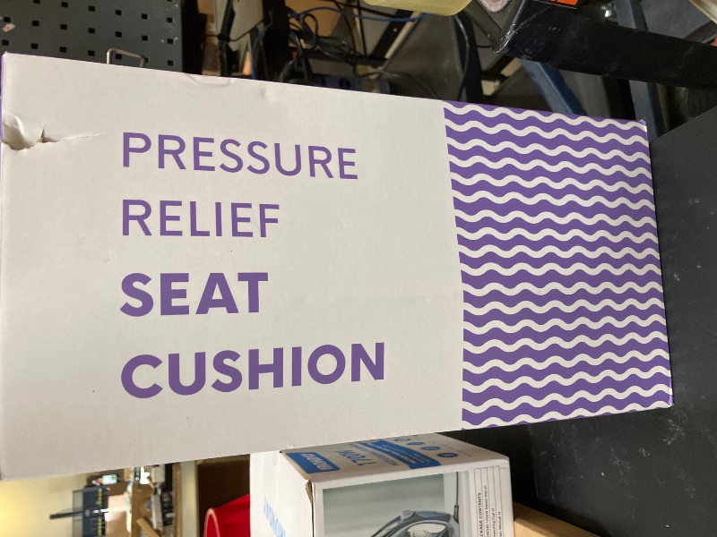 Photo 1 of C CUSHION LAB Patented Pressure Relief Seat Cushion for Long Sitting Hours on Office/Home Chair, Car, Wheelchair - Extra-Dense Memory Foam for Hip, Tailbone, Coccyx, Sciatica - Light Grey