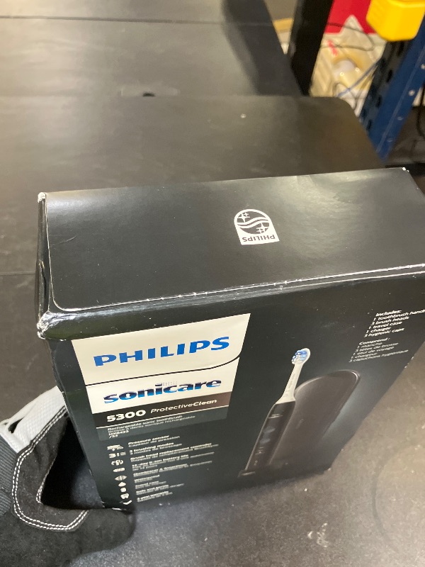 Photo 1 of Philips Sonicare ProtectiveClean 5300 Rechargeable Electric Toothbrush, with Pressure Sensor, 3 Cleaning Modes, SmarTimer and QuadPacer, with 2 Bonus Brush Heads, Travel Case, Black, Model HX6423/34