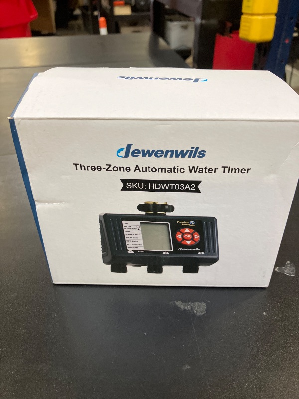 Photo 1 of DEWENWILS Sprinkler Timer 3 Zone, Water Timer with 4 Programmable Procedures, Hose Faucet Watering with Automatic/Rain Delay/Manual Mode, Outdoor Irrigation Controller for Lawn, Garden