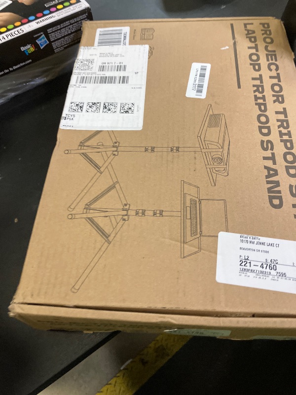 Photo 1 of REHOSEUP Heavy Duty Projector Stand, 33LB Load Bearing & 22-55" Height Adjustable, for Projector/Laptop/DJ Gear, Outdoor/Office/Studio - Stable Base (Black)
