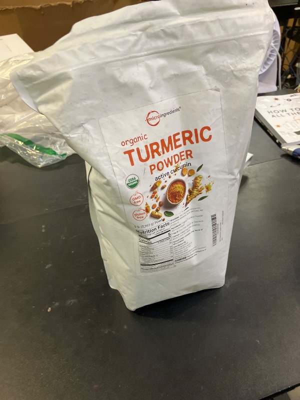Photo 1 of Organic Turmeric Powder, 5 Pounds | Rich in Active Curcumin | Pure Turmeric Supplement | Antioxidant Support for Joint & Immune Health | Non-GMO, Vegan Friendly, India Origin
