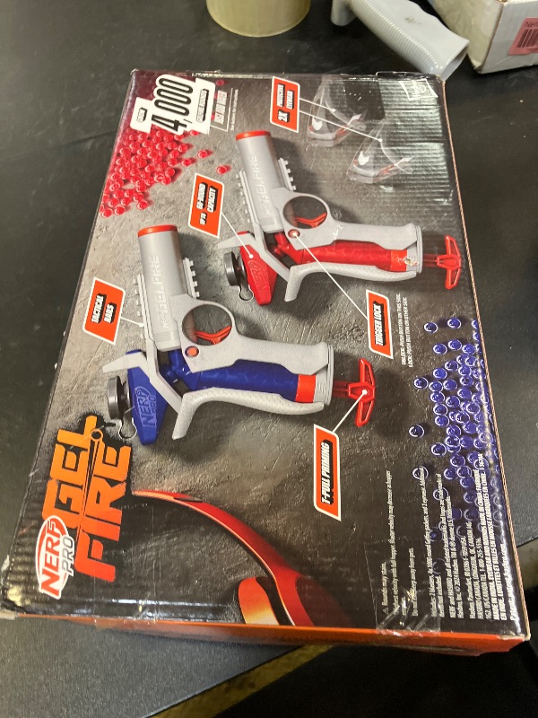 Photo 1 of Nerf Pro Gelfire Versus Pack Includes 2 Blasters, 4,000 Gelfire Rounds, 60 Round Capacity, T-Pull Priming, 2 Eyewear, Gifts for Teens Ages 14+ (Amazon Exclusive)
