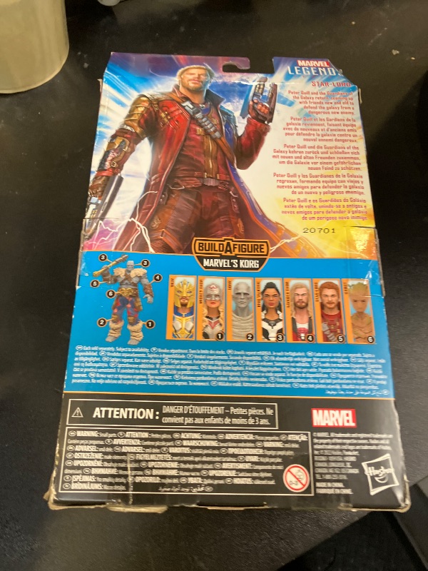 Photo 1 of Marvel Legends Series Thor: Love and Thunder Star-Lord Action Figure 6-inch Collectible Toy, 2 Accessories, 1 Build-A-Figure Part