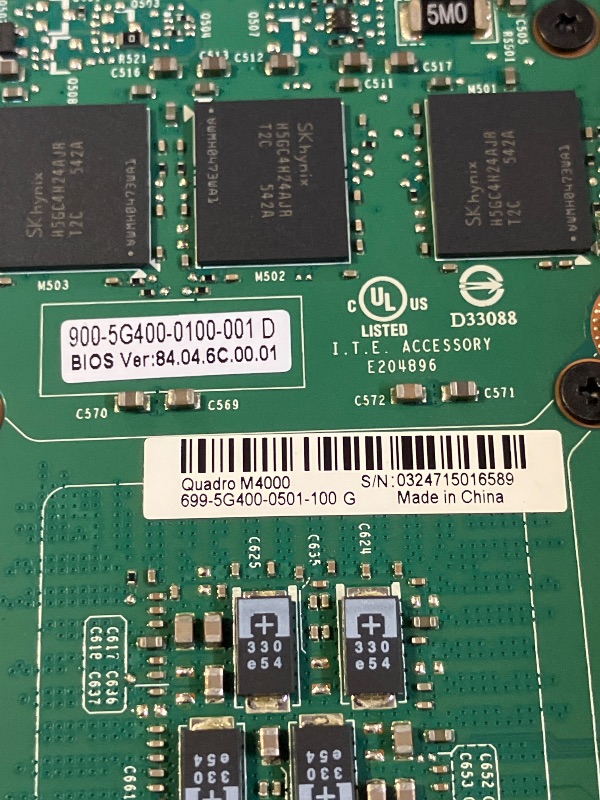 Photo 1 of Nvidia Quadro M4000 8GB GDDR5 256-bit PCI Express 3.0 x16 Full Height Video Card (Renewed)
