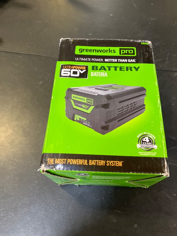 Photo 1 of Greenworks 60V 2.0AH High Current (HC) Battery | Provides Fade-Free Power for Maximum Performance | Compatible with 75+ 60V Greenworks Tools