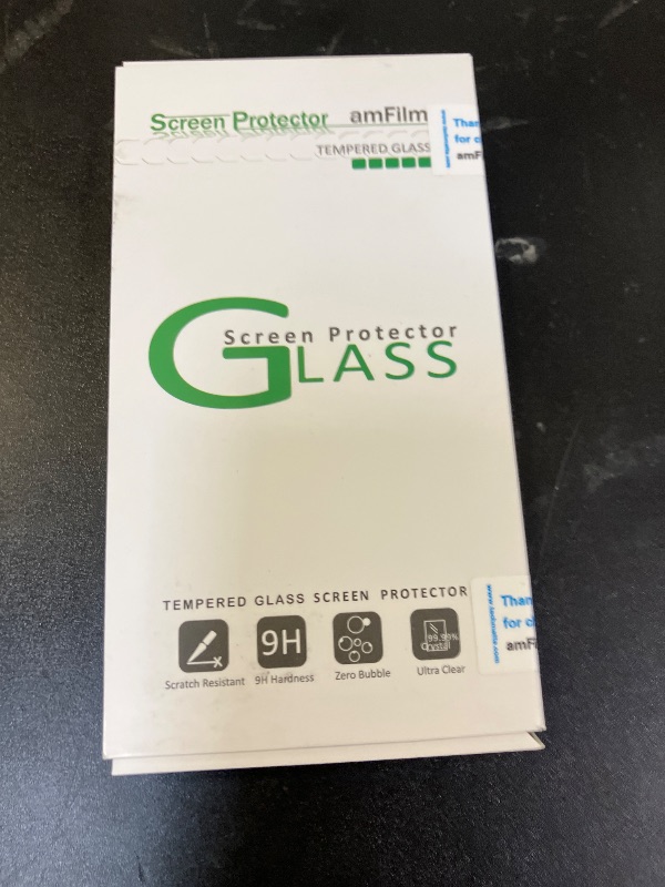 Photo 1 of amFilm Essential Screen Protector for iPhone 14 iPhone13 iPhone 13 Pro 6.1", Premium 9H+ Tempered Glass, Anti-Scratch, HD-Clear and Touch-Sensitive, Case Friendly, 2 Pack