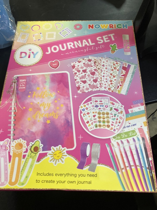 Photo 1 of DIY Journal Kit for Girls, 7 8 9 10 Year Old Girl Birthday Gifts, Ideal Gift for Tween and Teen Girls 7-14, 74PCS Journaling Art Crafts Kit, Creativity Scrapbook Diary Supplies & Stationery Set