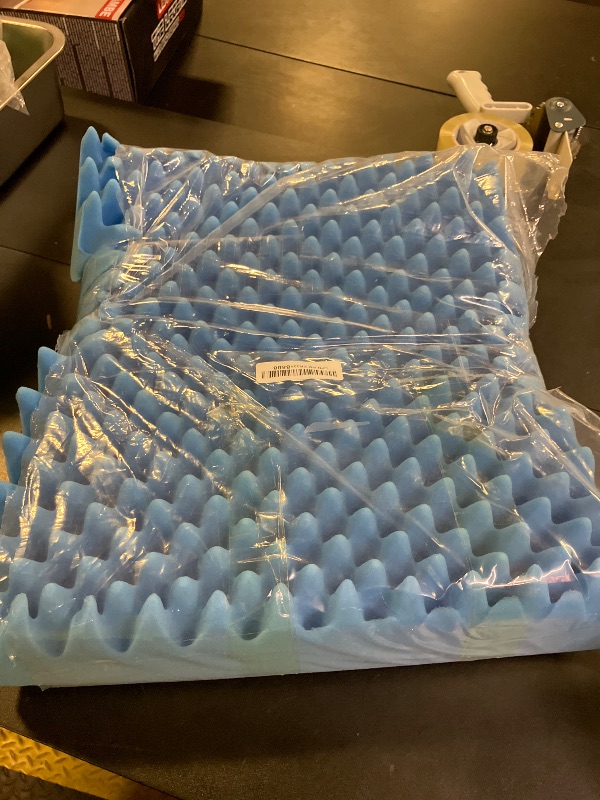 Photo 1 of Geiserailie 1 Pcs Egg Foam Pad Egg Chair Cushion to Relieve Back Foam Seat Cushion Chair Accessories Pad for Office Recliner Wheelchair Home Car (Blue)