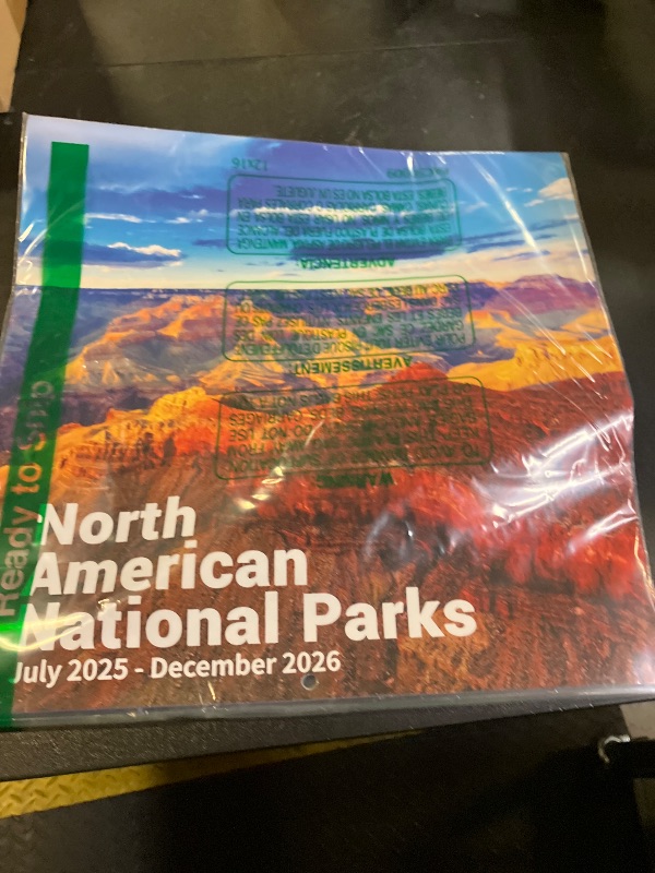 Photo 1 of 2025-2026 Wall Calendar - National Parks Wall Calendar 2025-2026, July 2025 - December 2026, 12" x 24" (Open), Hanging Hook, Blocks and Holidays - Beautiful National Parks