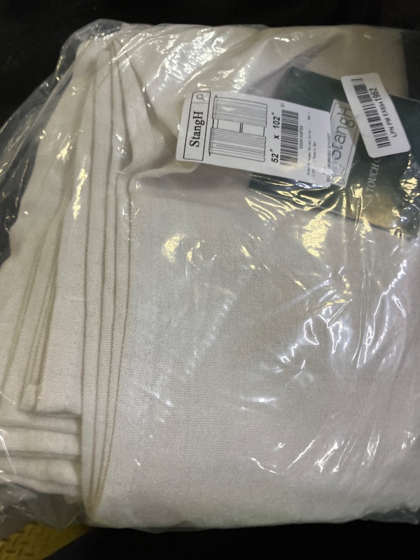 Photo 1 of StangH Curtains Room Darkening Heat & Cold Blocking for Living Room Thick Warming Back Tab Privacy Protect Drapes for Bedroom/Hallway/Nursery, W52 x L102, 2 Panels Set