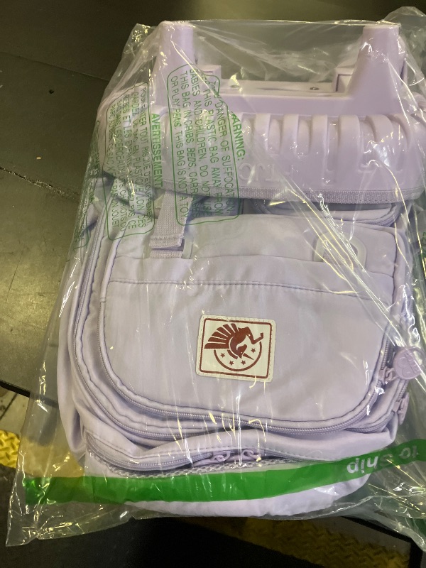 Photo 1 of CCJPX Rolling Backpack for Girls Women, 21 inch Roller Wheels School Bookbag, Wheeled Suitcase Backpacks with Lunch Bag for Teen - Purple