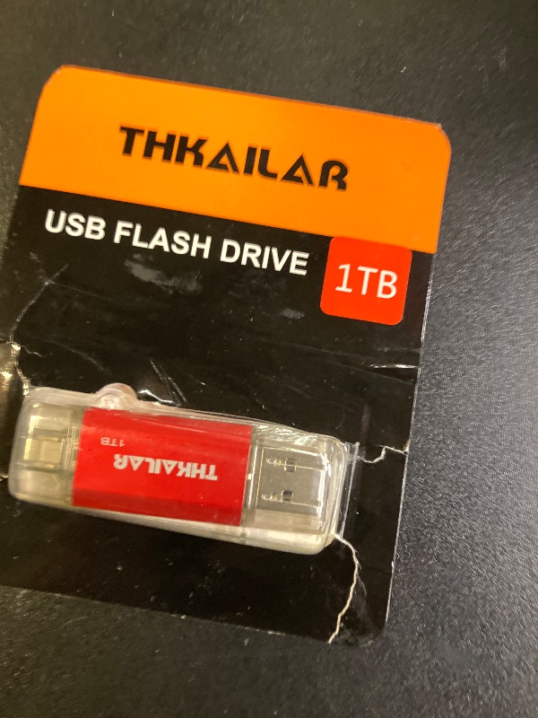 Photo 1 of Thkailar 1TB USB C Flash Drive for MacBook and Android Phones,Thumb Drive with USB A and USB C for PC,Laptop,Portable External Storage for Pictures,Videos and Music