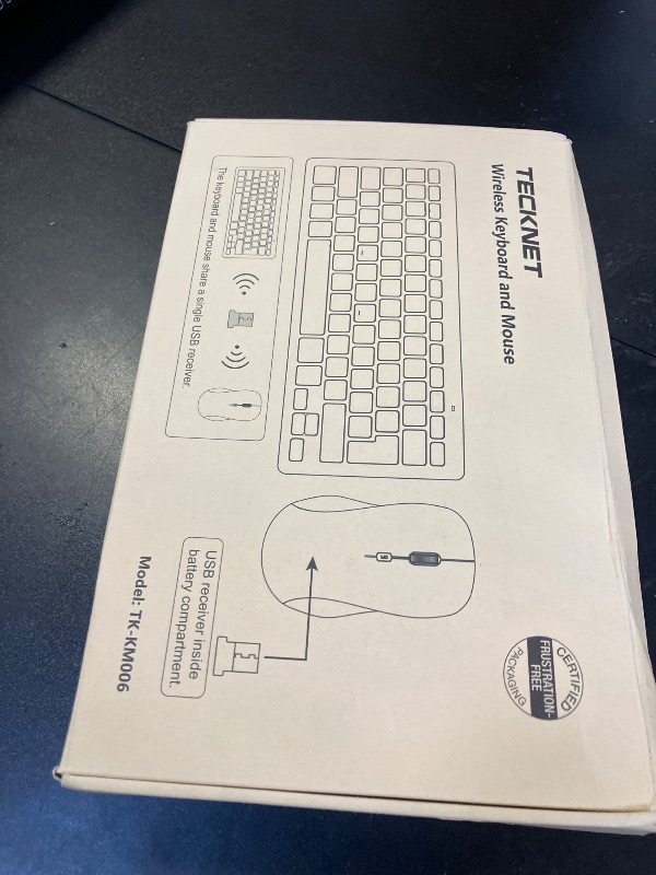 Photo 1 of TECKNET Wireless Keyboard and Mouse Combo, Mini Cordless Computer Keyboard and Mouse Set 2.4GHz, Silent Adjustable 1600 DPI, Quiet Click, Lag-Free for Computer, Laptop, PC, Windows, Mac, Chrome OS