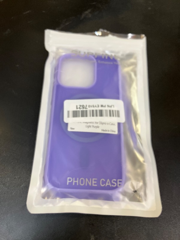 Photo 1 of SUPFINE Magnetic for iPhone 16 Pro Case (Compatible with MagSafe) (Military Grade Drop Protection) Slim Translucent Matte Shockproof with Anti-Fingerprint Phone Case,Purple