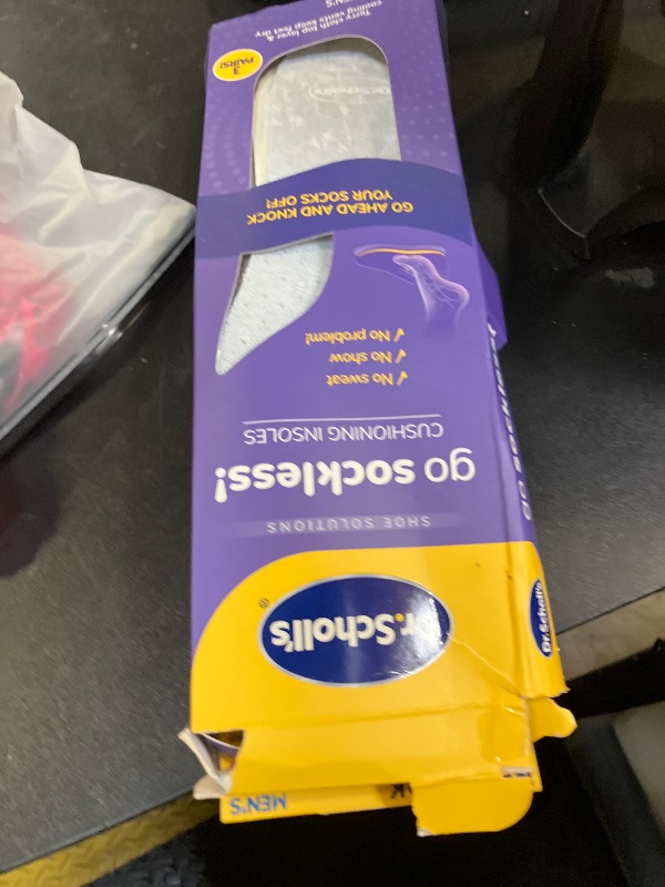 Photo 1 of Dr Scholl’s Go Sockless! Cushioning Insoles for Women Men Unisex, 3 Pairs, Trim to Fit - Absorbs Moisture to Keep Feet Dry, Shoe Inserts for Women Men with Plush Terry Cloth Layer for Added Comfort