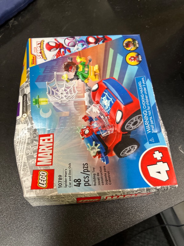 Photo 1 of LEGO Marvel Spider-Man's Car and Doc Ock - Kids Pretend Play Set with Glow in The Dark Pieces for Boys & Girls, Ages 4+ - Gifts for Birthdays - 10789
