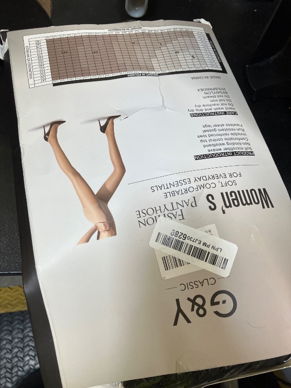 Photo 1 of G&Y 3 Pairs Women's Sheer Tights - 20D Control Top Pantyhose with Reinforced Toes(Black, XL)