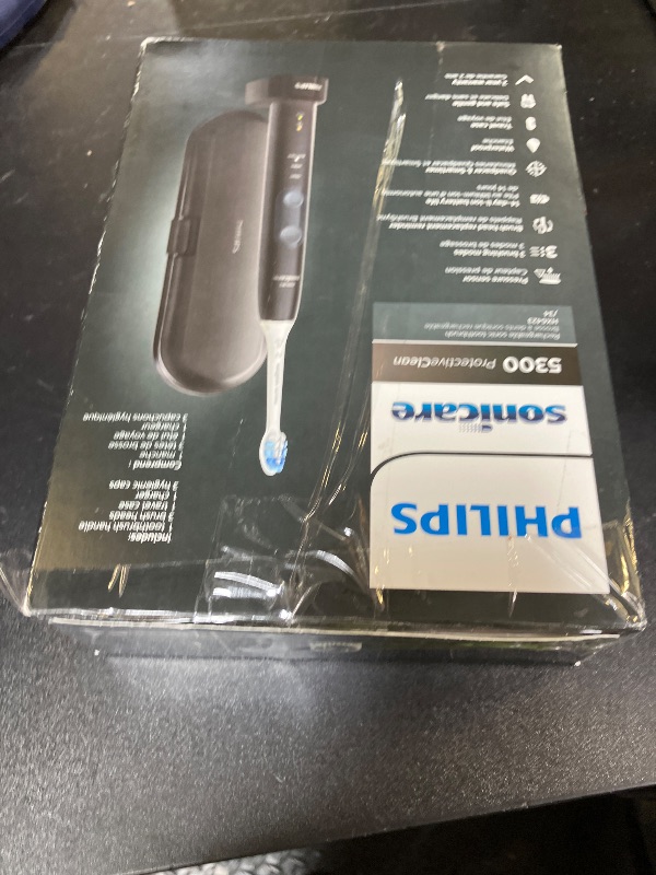 Photo 1 of Philips Sonicare ProtectiveClean 5300 Rechargeable Electric Toothbrush, with Pressure Sensor, 3 Cleaning Modes, SmarTimer and QuadPacer, with 2 Bonus Brush Heads, Travel Case, Black, Model HX6423/34