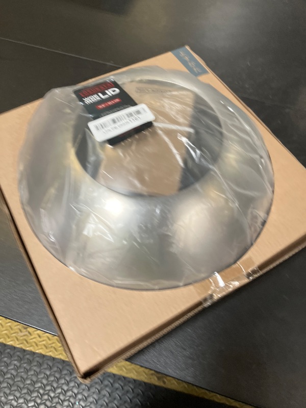 Photo 1 of YOSUKATA Wok Lid 12.8 In for 13.5-In Wok - Premium Stainless Steel Cover with Tempered Glass Insert Steam Holes and Ergonomic Handle - Durable Stainless Steel Accessories - Dishwasher-Safe