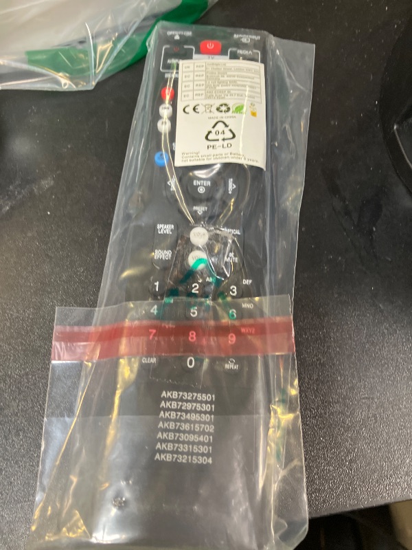 Photo 1 of New AKB73095401 Replace Remote fit for LG Blu-ray DISC Player BD611 BD550 BD555 BD611 BD630C BD640 BD640C