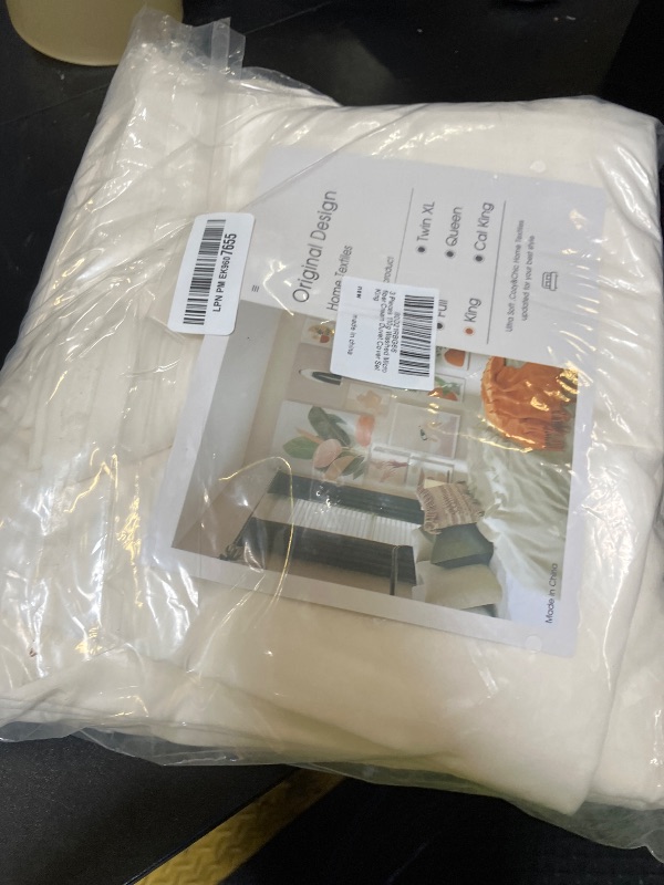 Photo 1 of Cream White Duvet Cover King Size Soft Washed Microfiber Ivory Duvet Cover with Zipper Closure Boho 3 Pieces Bedding Set Off White Comforter Cover 1 Cream Duvet Cover 104”x90” with 2 Pillowcases