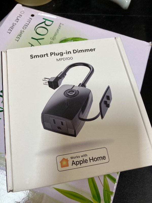 Photo 1 of meross Outdoor Dimmer Plug, Smart Outdoor Plug Works with Apple HomeKit, Alexa, Google Home, IP44 Outdoor Dimmer for String Lights Lamps, Patio Lights with Voice & Remote Control, Schedule & Timer