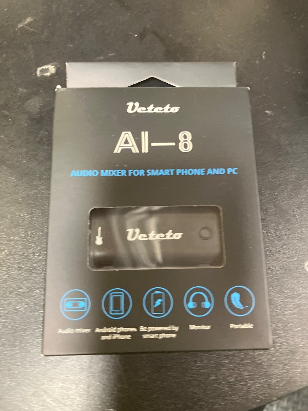 Photo 1 of Ueteto Audio Interface for Guitar, Portable Internal Recording Sound Card for Live Streaming for Iphone, Ipad and Android smartphones and tablets, No Driver Needed