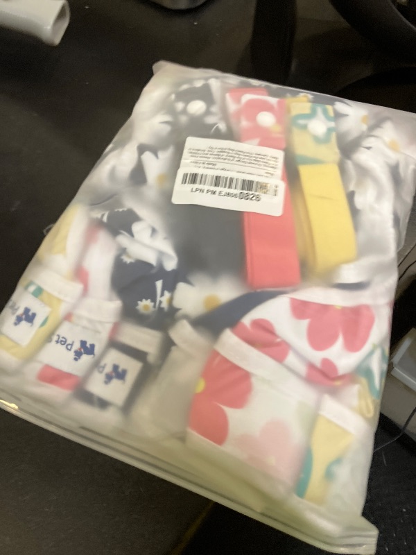 Photo 1 of Pet Soft Dog Diapers Female with Suspenders, 3 Pack Reusable Female Dog Diapers for Heat, Dog Period Panties for Doggie in Cycle(X-Large, Flowers)