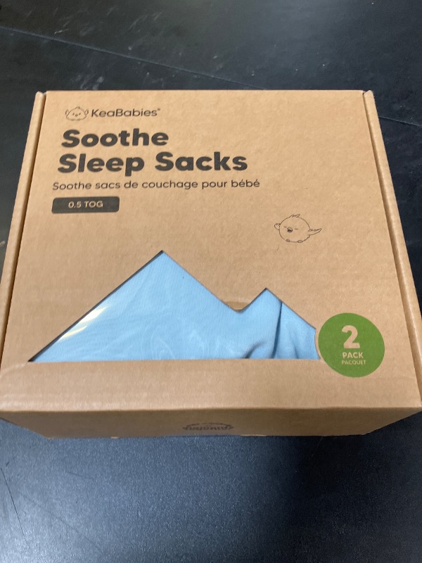 Photo 1 of 2-Pack Organic Baby Sleep Sacks, 100% Cotton - Soft & Breathable 0.5TOG Baby Wearable Blanket, Toddler Sleeping Sack 6-18 months, Easy to Wear Transitional Swaddles for Newborns, Infants (Glacier, M)