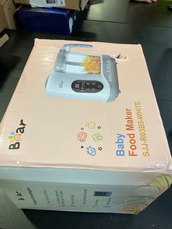 Photo 1 of BEAR 2024 Baby Food Maker | One Step Baby Food Processor Steamer Puree Blender | Auto Cooking & Grinding | Baby Food Puree Maker with Self Cleans | Touch Screen Control, White