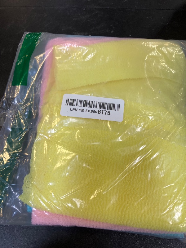 Photo 1 of Yiclick Exfoliating Washcloth Towel [3 Pack], Japanese Exfoliating Wash Cloth, Korean Body Scrubber Exfoliator, Back Scrubber Washer for Shower Bath, Body Scrub African Net Sponge Loofah Luffa Colors