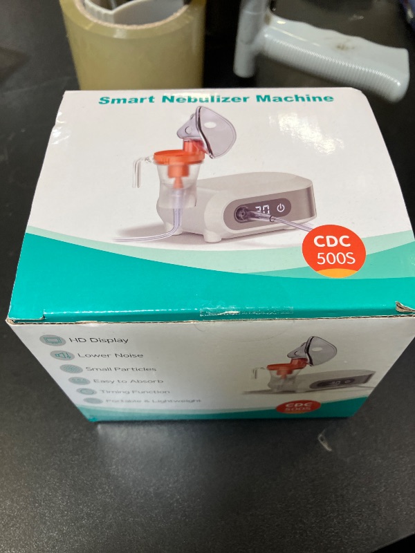 Photo 1 of Smart Portable Nebulizer for Adults and Kids, Digital Nebulizer Machine for Kids, Breathing Treatment Machine Nebulizer, Nebulizer Compressor with Timer Function (Two Nebulizer Masks Included)