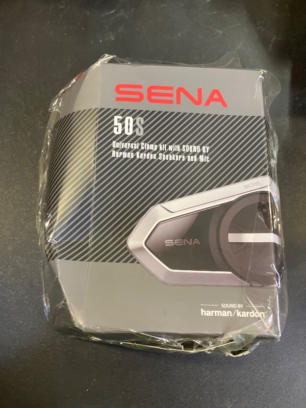 Photo 1 of Sena Adult W/Harmon 50S Universal Clamp kit with SOUND BY Harman Kardon Speakers and Mic, Black, One Size US