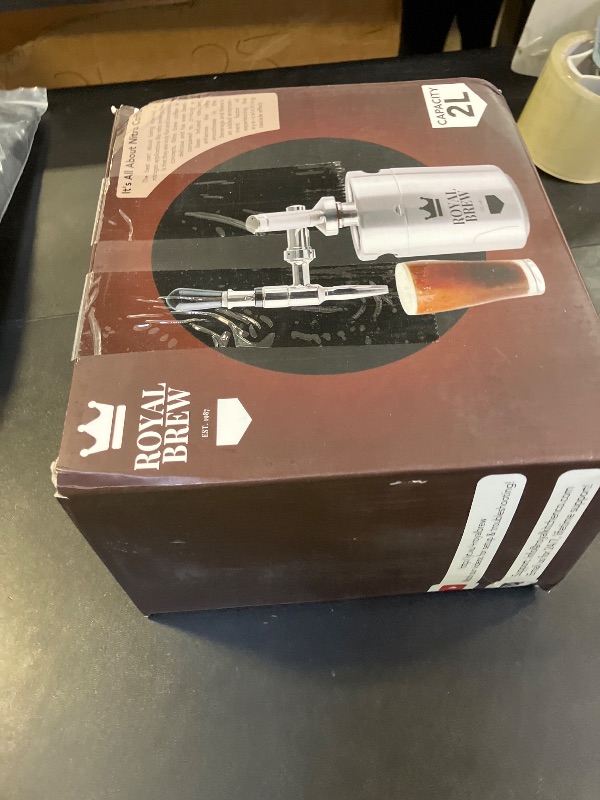 Photo 1 of The Original Royal Brew Nitro Cold Brew Coffee Maker - Gift for Coffee Lovers - 64 oz Home Keg, Nitrogen Gas System Coffee Dispenser Kit