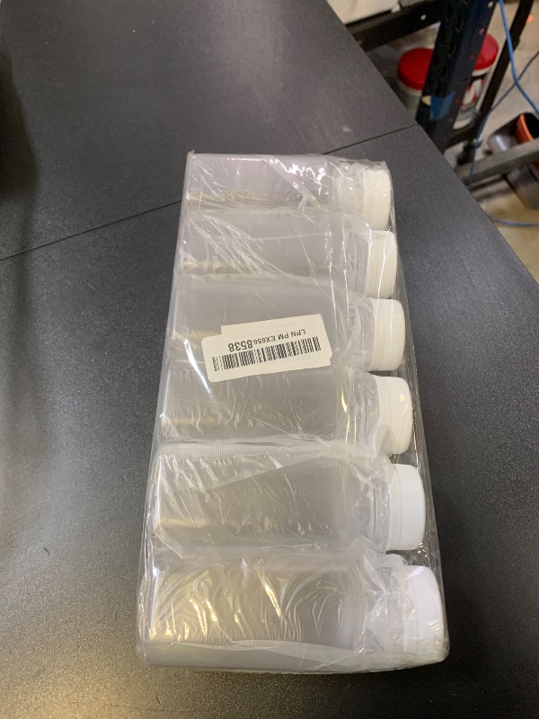 Photo 1 of Axe Sickle 6 Pcs 6 Ounce Juice Bottles Plastic Milk Bottles Bulk Beverage Containers with Tamper Evident Caps Lids White for Milk, Juice, Drinks and Other Beverage Containers