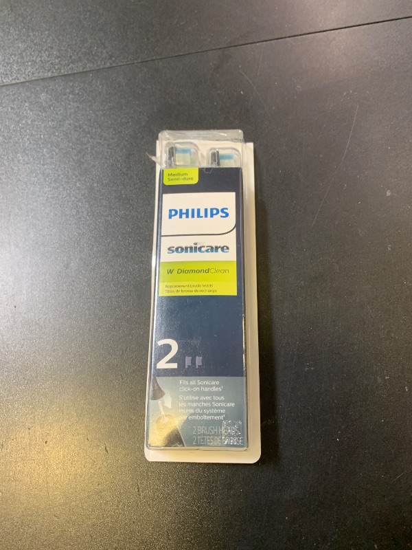 Photo 1 of Philips Sonicare Genuine W DiamondClean Toothbrush Heads, 2 Brush Heads, Black, HX6062/95