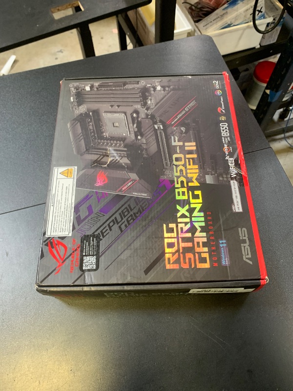 Photo 1 of Asus ROG Strix B550-F Gaming WiFi II AMD AM4 (3rd Gen Ryzen) ATX Motherboard (PCIe 4.0,WiFi 6E, 2.5Gb LAN, BIOS Flashback, HDMI 2.1, Addressable Gen 2 RGB Header and Aura Sync)